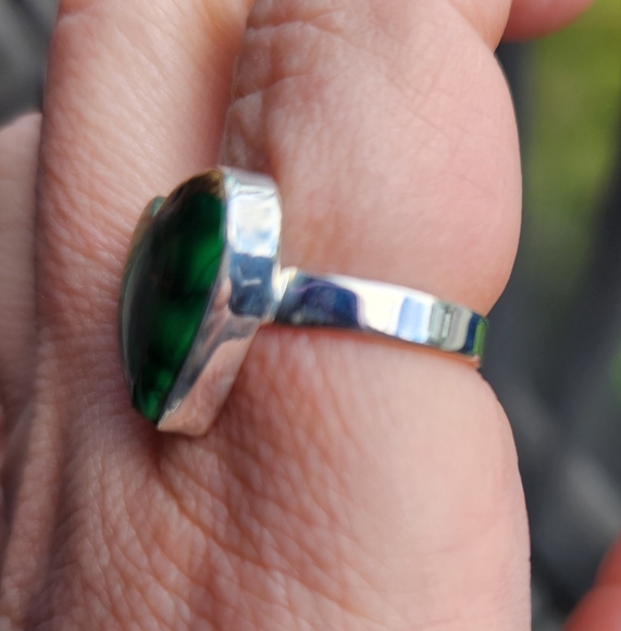 Handmade Sterling Silver 925 Irish Dahlia Heart Ring Size 8.25 - Picture 3 of 9